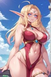 ai_generated big_breasts elf elf_girl kawaii_waifus patreon pelvic_curtain preview warcraft