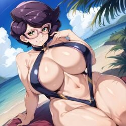 1girls ai_generated alternate_breast_size big_breasts bikini breasts busty castle12 curvaceous curvy curvy_body curvy_female curvy_figure female huge_breasts large_breasts nipples pokemon sweat sweating sweaty sweaty_body sweaty_breasts swimwear thick_thighs thighs venus_body wicke_(pokemon)