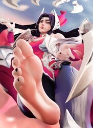 3d feet foot_fetish foot_focus futile3d irelia_xan league_of_legends