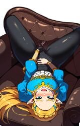 ai_generated armchair breath_of_the_wild cameltoe clothed_masturbation clothing fingering_through_clothes masturbating masturbation princess_zelda the_legend_of_zelda wet_pussy zelda_(breath_of_the_wild)