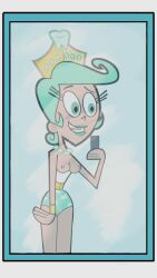 folklore monster monster_girl nickelodeon nicktoons public_domain selfie the_fairly_oddparents tooth_fairy topless_female white_background