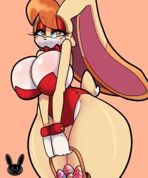 big_breasts bunnysuit egg female female_only heart-shaped_pupils holding_object milf reiki4arts smile smile_at_viewer solo_female sonic_(series) sonic_the_hedgehog_(series) thick_thighs vanilla_the_rabbit