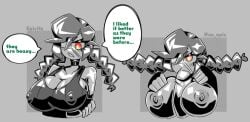 annie_(skullgirls) big_breasts big_nipples blowjob one_eye_closed one_eye_covered one_eye_obstructed open_mouth skullgirls xz_epic yellow_eyes