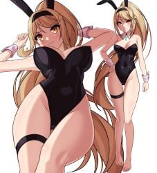 -line 1girls absurd_res absurdres arms_up bare_arms bare_chest bare_knees bare_legs bare_shoulders bare_skin bare_thighs barefoot belly belly_button black_bunny_ears black_bunnygirl_costume black_bunnysuit blonde_female blonde_hair blonde_hair_female blush blush_lines blushing_female bowtie breasts bunny_ears bunny_girl bunny_tail bunnygirl bunnygirl_outfit bunnysuit cleavage collar collarbone core_crystal detached_collar dot_nose elbows fake_animal_ears feet female female_focus female_only fingernails fingers full_body groin hands_up head_tilt high_resolution highres hourglass_figure knees legs leotard light-skinned_female light_skin lips long_hair looking_at_viewer medium_breasts mythra mythra_(xenoblade) naked naked_female navel nude nude_female parted_bangs ponytail pussy shiny_skin shoulders simple_background slender_body slender_waist slim_girl slim_waist smile smiling smiling_at_viewer solo standing thick_thighs thigh_strap thighband thighs thin_waist tilted_head toes underboob upper_body white_background white_collar white_wrist_cuffs wide_hips wrist_cuffs x_xith_x xenoblade_(series) yellow_eyes yellow_eyes_female