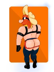 ass big_butt butt_hair cowboy gaek gaek_art hair human jockstrap looney_tunes male male_butt male_only moustache yosemite_sam