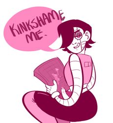 clothed clothing cum erection femboy food girly hair humanoid humor machine male male_only mettaton mettaton_ex monochrome penis robot robot_femboy selfcest short_hair simple_background solo speech_bubble square_crossover text undertale unknown_artist video_games