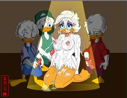 after_sex anthro avian bukkake cum cum_everywhere daisy_duck dewey_duck disney duck fucked_silly huey_duck louie_duck nipples penis pussy quack_pack soft_feathers straight tagme wet_pussy