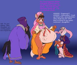 anthro avian bird bottomless breasts canine clothed clothing disney female fox glasses lagomorph lotta_lamour mammal multi_breast pregnant pussy rabbit talespin todd_little vulture what