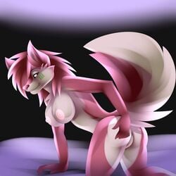 anthro ass breasts canine dire_wolf female mammal pink_hair pussy swiftkill the_blackblood_alliance wolf wwaxyy