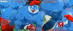 abs anus ass balls bara biceps big_balls big_bulge big_penis bulge daddy dilf english_text erection male male_nipples male_only maloba manly mature_male muscular_male nipples nude papa_smurf pecs penetration penis penis_outline smurfs text the_smurfs