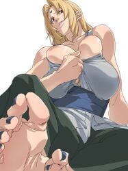 1girls bare_arms bare_shoulders barefoot bbw big_breasts blonde_hair blue_nail_polish blue_nails blue_toenail_polish blue_toenails boots boruto:_naruto_next_generations breasts breasts_bigger_than_head brown_eyes busty exposed_breasts feet feet_together female female_focus female_only foot_fetish foot_focus forehead_jewel forehead_mark head_tilt hi_res high_resolution highres large_breasts light-skinned_female light_skin lips lipstick looking_at_viewer looking_down makeup mattsunart nail_polish naruto naruto:_the_last naruto_(classic) naruto_(series) naruto_shippuden painted_nails painted_toenails pale-skinned_female pale_skin parted_lips pink_lips pink_lipstick pinup presenting_feet presenting_soles seductive seductive_look shounen_jump shueisha sitting sleeveless sleeveless_dress smile smiling smiling_at_viewer soles solo solo_female solo_focus tight_clothing toe_curl toe_scrunch toenail_polish toenails toes tsunade very_high_resolution voluptuous voluptuous_female weekly_shonen_jump white_background wrinkled_feet wrinkled_soles yukata