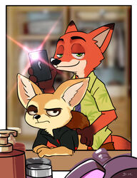 2boys anal anal_sex anthro canine clothed clothed_sex clothing d.m. disney duo fennec finnick fox gay long_ears male male_only mammal nick_wilde penetration size_difference yaoi zootopia
