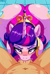 ai_generated fellatio friendship_is_magic my_little_pony pixel_art princess_cadance_(mlp) tagme vhsclop115(artist)