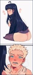 1boy 1boy1girl 1girls ahoge big_ass big_breasts black_border blonde_hair blue_eyes blue_hair blush boruto:_naruto_next_generations breasts canon_couple color completely_nude cowgirl_position dark_blue_hair female_penetrated full-face_blush half-closed_eyes hand_on_another's_shoulder heart husband_and_wife hyuuga_hinata imminent_sex implied_penetration jacket large_ass large_breasts light_blue_eyes lighting long_hair looking_at_partner looking_back looking_pleasured male_penetrating male_penetrating_female married_couple naruto nipples no_bra panties partially_clothed pink_panties purple_eyes riding riding_penis romantic romantic_couple senny short_hair sideass sitting spiky_hair straddling straight sweat sweating_profusely thighhighs thong unseen_female_face uzumaki_naruto vaginal_penetration very_long_hair visible_breath whiskers white_background