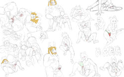 anal anus asgore_dreemurr asriel_dreemurr balls custapple gaping_anus gay male male_only oral penis undertale