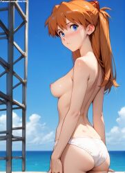 1girls 2d ai_generated areolae armpit ass ass_focus asuka_langley_sohryu back_view backboob bare_arms big_breasts blue_eyes breasts chest curvy curvy_figure cute cute_face detailed eyelashes eyeshadow female female_only fit fit_female focus from_behind hair high_quality large_breasts legs light-skinned_female light_skin lips lipstick long_hair looking_at_viewer makeup mascara naked neon_genesis_evangelion nero100 nervous nipples nude nude_female orange_hair outdoors pale-skinned_female pale_skin panties perky_breasts perky_nipples petite petite_body petite_female posing seductive seductive_look shy skinny skinny_girl stable_diffusion tagme teenager thighs thin_waist topless topless_female twintails young_female