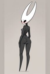 ai_generated ass back_view black_body breasts completely_nude embarrassed embarrassed_nude_female female hollow_knight hollow_knight:_silksong hornet_(hollow_knight) insects looking_at_viewer looking_back lustfallen nipples nude pussy solo solo_female