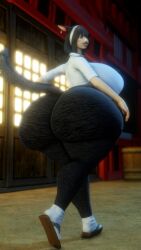 1girls bimbo bimbo_lips cat_ears cat_tail catgirl female female_only final_fantasy final_fantasy_xiv grey_hair huge_ass huge_breasts hyper hyper_ass hyper_breasts light-skinned_female looking_back miqo'te nashu_mhakaracca pinksloot square_enix tagme thick_thighs