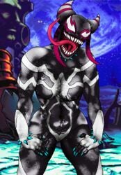 buff huge_teeth juri_han long_tongue mainnm-e marvel muscular_female sfw street_fighter symbiote venom