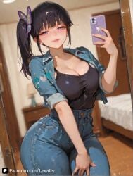 1girls ai_generated breasts demon_slayer female female_focus female_on_cloth female_only hashira japanese japanese_female kanao_tsuyuri kimetsu_no_yaiba lewder looking_at_viewer nipples pubic_hair selfie sexy sexy_body sexy_female standing thighs tsuyuri_kanao waifu wet wet_body wet_skin younger_female