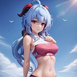 ai_generated breasts clothed_female clothing ganyu_(genshin_impact) genshin_impact stable_diffusion