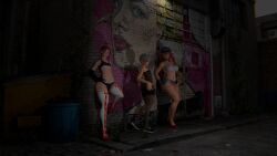1futa 2boys 3d big_breasts big_penis blacked_clothing brown_hair canon_futa davidm3d_(artist) drukar earrings final_fight fishnet_legwear fishnets futadom futanari gay hat hiro_(tales_of_androgyny) long-haired_futa long_hair newhalf nier:_automata penis penis_out pink_hair poison_(final_fight) prostitute_futa prostitution short_shorts sissy street tales_of_androgyny tank_top thighhighs transfem white_hair yorha_9s
