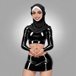 ai_generated arabian femdom hijab latex