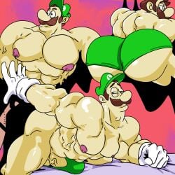 1boy abs ass biceps big_ass bodybuilder boner brown_hair clothing engorgedinches erection facial_hair fat_ass gloves green_hat green_jockstrap hat huge_muscles jockstrap light-skinned_male light_skin luigi male male_nipples male_only mario_(series) mature mature_male mature_man mostly_nude moustache muscular muscular_male nintendo nipples penis sjwmegatron solo solo_male super_mario_bros. veiny_penis