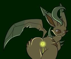 anthro anthro_focus anthro_only ass ass_focus deviantart_username eeveelution fur leafeon mammal mysweetstomach nintendo pokemon pokemon_(species) shiny_anus showing_ass showing_pussy solo_anthro spread_ass spread_butt spreading_ass