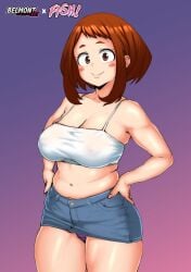 1girls clothing mirkosimps my_hero_academia ochako_uraraka solo