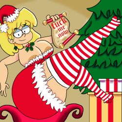 big_areola big_ass big_breasts big_butt big_titties christmas christmas_outfit lori_loud nickelodeon the_loud_house thick_thighs