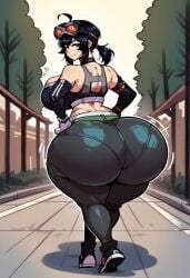 ai_generated big_ass big_breasts gigantic_ass grace_howard gvukub hoyoverse huge_ass huge_breasts thick_thighs walking wide_hips wobbling_ass zenless_zone_zero