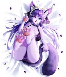 atropomorphic black_nose digital_media_(artwork) esferitavt furry furry_ass furry_ears furry_female furry_tail fursona gem_in_the_breasts hispanic_virtual_youtuber kitsune lewd nsfw pads paws pink_pads sexy_vtuber streamer_virtual vtuber vtuberfanart youtuber_girl