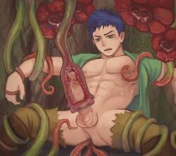 1boy abs anal animated aqua_eyes bara bkmntansui blue_hair blush censored copyright_request cum cum_inside ejaculation fleshlight human legs_held_open male male_only muscle muscles non-human_rapist open_clothes orgasm pecs penis penis_sucking_tentacle plant_tentacle rafflesia restrained ripped_pants tentacle tentacle_in_anus tentacle_on_male tentaclejob tentacles_around_arms tentacles_around_legs testicles torn_clothes undressing vines wince x-ray yaoi