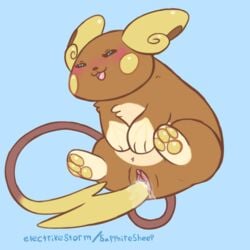 1girls 2018 alolan_raichu blush clitoris closed_eyes cyan_background electrikestorm female female_only feral fur furry hi_res masturbation nintendo open_mouth pawpads paws penetration pokémon_(species) pokemon pokemon_(species) pokemon_sm pussy pussy_juice raichu rodent small_nose solo tail_masturbation tail_sex tan_fur text vaginal_masturbation vaginal_penetration wet yellow_pawpads