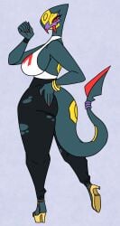 big_ass big_breasts breasts bubble_butt female huge_ass huge_breasts nerdyreindeer pokémon_(species) pokemon pokemon_(species) seviper thick_thighs wide_hips