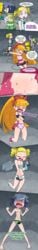 blossom_(powerpuff_girls) bubble_wand bubbles_(powerpuff_girls) buttercup_(powerpuff_girls) cartoon_network clothing comic dissolving_clothes hammer holding_weapon no_bra panties powerpuff_girls powerpuff_girls_z skirt yo-yo