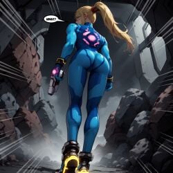 female metroid nofalsealarms samus_aran zero_suit_samus