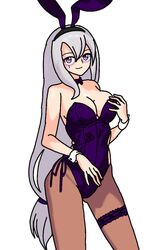 1girls bunny_ears bunny_girl bunnysuit dir_arts female fnafhs fnafhs_z3ro long_hair mai_(fnafhs) purple_hair sole_female two_tone_hair white_hair