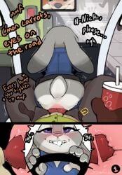 1boy 1girls absurd_res anal anal_sex animal_genitalia animal_penis anthro begging big_penis bite biting_lip bodily_fluids bottomwear bottomwear_down canid canine canine_genitalia canine_penis clenched_teeth clothed clothing comic conditional_dnp dialogue disney dominant dominant_male driving duo female first_person_view forced fox from_behind_position genitals hi_res internal judy_hopps knot knotted_penis knotting lagomorph leporid looking_pleasured male male/female mammal moan nick_wilde outside_sex pants pants_down partially_clothed penetration penis public rabbit rear_view sex shaking singafurian sitting_on_another size_difference stealth_sex submissive submissive_female talking_to_another tears teeth trembling uniform zootopia