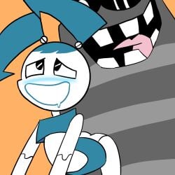 1boy 1boy1girl 1girls ambiguous_penetration crater_critter drooling female from_behind jenny_wakeman male/female my_life_as_a_teenage_robot nickelodeon questionable_consent robot robot_humanoid spanky15 teen teen_girl teenage teenage_girl teenager until_they_like_it zone