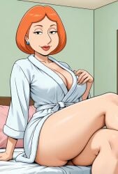 ai_generated animated family_guy lois_griffin no_bra no_panties robe_only smiling_at_viewer tagme twerking video