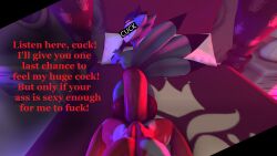 anthro ass balls big_balls big_penis blitzo_(helluva_boss) cuckold duo flaccid genitals hellaverse helluva_boss hi_res huge_balls huge_cock humiliation insult male male/male muscular penis presenting small_butt stolas_(helluva_boss) zestyprince