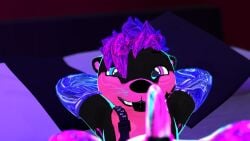 3d 3d_(artwork) anthro anthro_only armwear awtter clothing digital_media_(artwork) erection furry furry_only genitals male mammal mustelid neon only_furry otter penis solo sparkles sxey sxey_(awtter)
