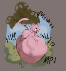 2025 ambiguous_anthro ambiguous_gender ambiguous_pred anthro anthro_pred arched_back ass ass_up belly belly_squish big_belly big_butt biped black_text blep bloated blurred_background bodily_noises calling_for_help cheek_tuft closed_smile cloud cloud_emanata cross-eyed day digestion digital_media_(artwork) digital_painting_(artwork) ears_up emanata english_description english_text eye_roll facial_tuft fart fart_cloud fart_fetish fatal_vore felid feline floating full-length_portrait fully_inside fur generation_1_pokemon glistening glistening_belly glistening_body glistening_butt green_fart_cloud green_text half-closed_eyes hand_on_belly hand_on_own_belly hanging_belly head_tuft hi_res huge_belly imminent_death leg_on_belly legendary_pokemon light lighting looking_pleasured mammal mew_(pokemon) midair monotone_arms monotone_belly monotone_body monotone_butt monotone_face monotone_fur monotone_legs monotone_tail motion_lines mouth_closed mph! muffled multiple_prey narrowed_eyes nature nature_background nintendo nude_ambiguous nude_anthro outside painting_(artwork) pink_arms pink_belly pink_body pink_butt pink_ears pink_face pink_fur pink_legs pink_tail pink_tongue pink_tuft plant pointy_ears pokemon pokemon_(species) portrait prick_ears raised_tail rumbling_stomach shaded shrub side_view signature skull_in_fart_cloud skull_symbol sky smile soft_shading soft_vore solo sound_effects squish stomach_bulge tail tcsrjx text thick_thighs tongue tongue_out tuft twitter_handle unseen_prey unwilling_prey vore vowelless vowelless_vocalization wide_hips