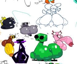 2d 2d_(artwork) anus ass axolotl axolotl_(minecraft) balls bee_(minecraft) bob-omb creeper creeper_(minecraft) drawpile enderman minecraft penis plump_labia presenting_pussy puffy_pussy silverfish_(minecraft) soups_(superiorfox) superiorfox tagme