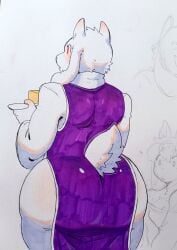 big_ass bubble_butt daevilbee female furry huge_ass milf tagme thick_thighs toriel undertale wide_hips