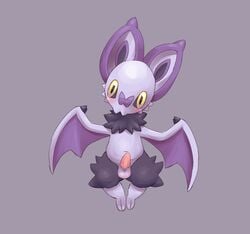 balls bat blush feral lambent looking_at_viewer male male_only mammal nintendo noibat penis pokemon solo uncut video_games wings yellow_eyes