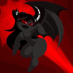 azazel_(the_binding_of_isaac) black_skin breasts demon female frost-lock frostedwarlock hair horns large_breasts lips red_eyes rule_63 solo the_binding_of_isaac wide_hips wings