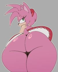 1girls amy_rose anthro ass ass_focus big_ass cleavage clothed clothing female female_focus female_only fur furry hedgehog nerobero0 sega sonic_(series) sonic_cd sonic_the_hedgehog_(series) tail